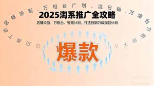 2025淘系推广全攻略,店铺诊断、万相台、智能计划,打造日销万级爆款计划 – 战狼项目网_分享创业资讯_最新网络项目资源-生财有道